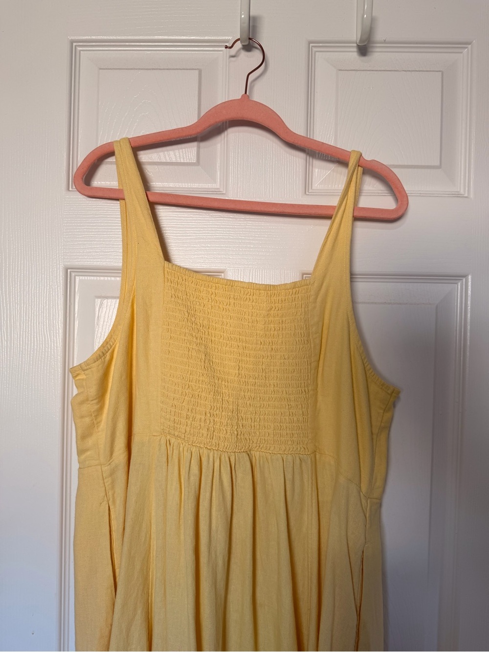 Old Navy Butter Yellow Fit & Flare Dress - Picture 2 of 5